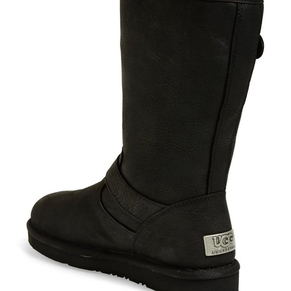 $260 UGG  Sutter Boot SHEARLING WATER RESIST BOOT BLACK 6 (SE19) - Picture 2 of 8